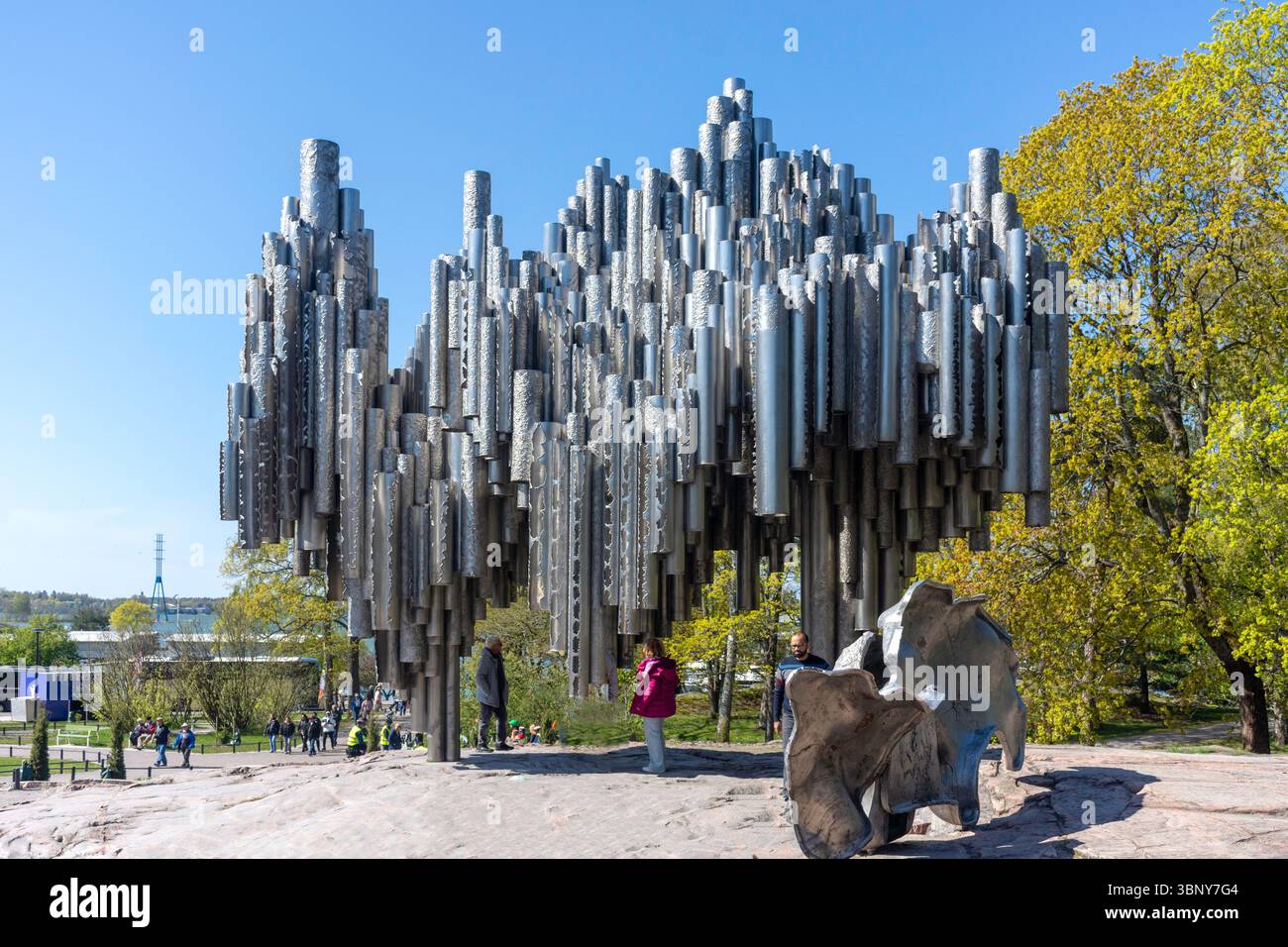 Monumento a Sibelius (Sibelius-monumentti), Parco Sibelius (Sibeliuksenpuisto), Töölö, città di Helsinki, regione Uusimaa (Nyland), Repubblica di Finlandia Foto Stock