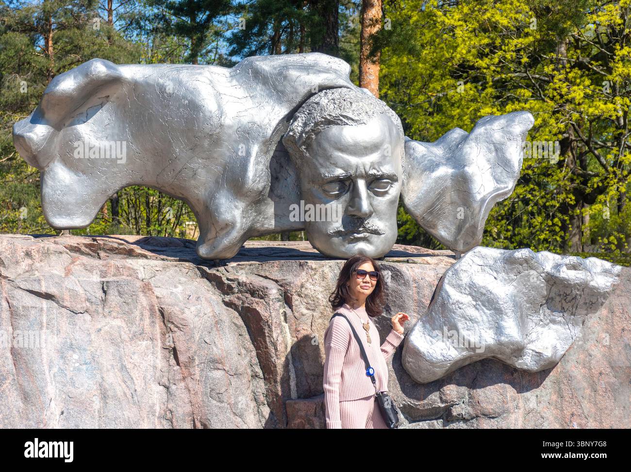 Monumento a Sibelius (Sibelius-monumentti), Parco Sibelius (Sibeliuksenpuisto), Töölö, città di Helsinki, regione Uusimaa (Nyland), Repubblica di Finlandia Foto Stock