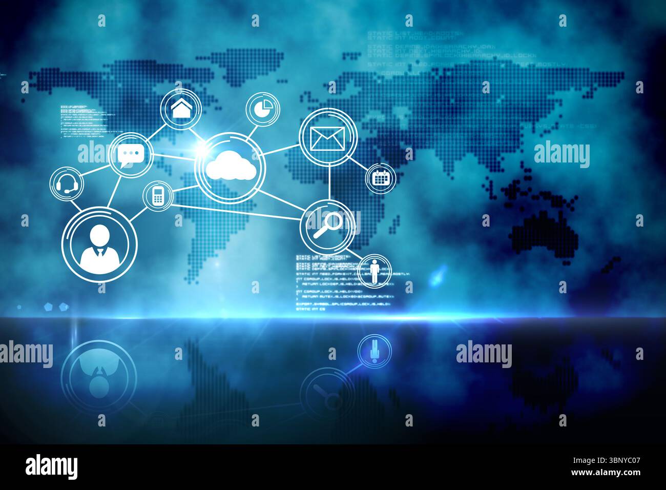 La tecnologia avveniristica interfaccia Foto Stock