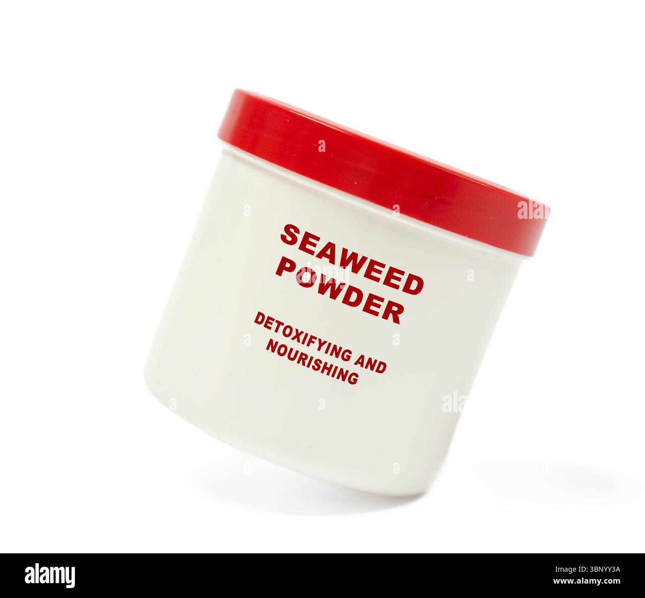 Alghe in polvere. Ricco di minerali, disintossica la pelle, migliora l'idratazione e ammorbidisce la consistenza della pelle. Foto Stock