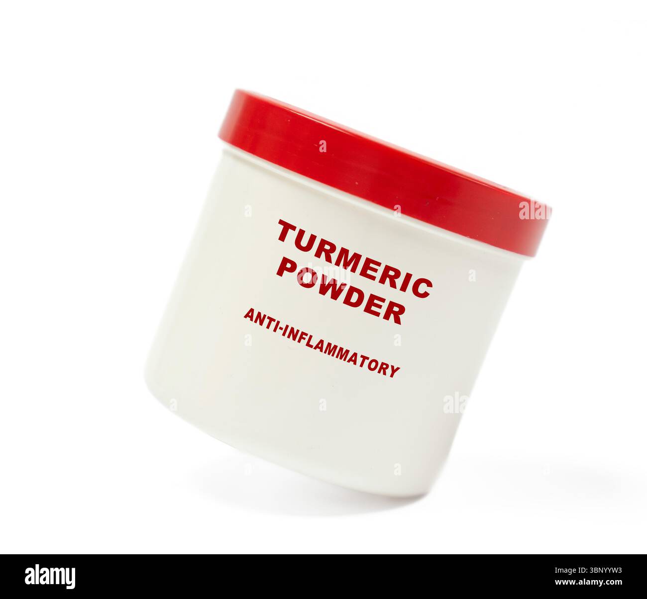 Polvere di curcuma. Riduce l'infiammazione della pelle, migliora il tono e aggiunge un bagliore dorato. Foto Stock
