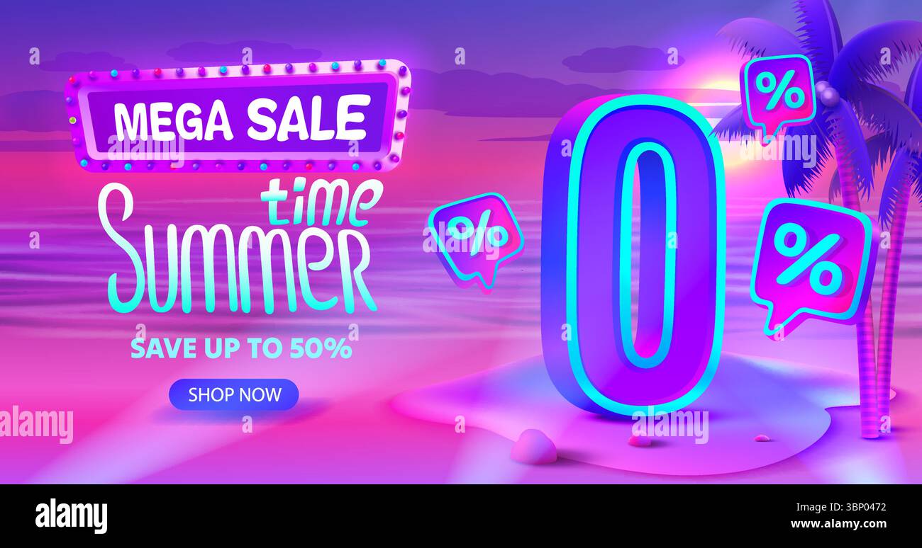 Ora legale, offerta di vendita 0%, stagione di risparmio volantino. Vettore Illustrazione Vettoriale