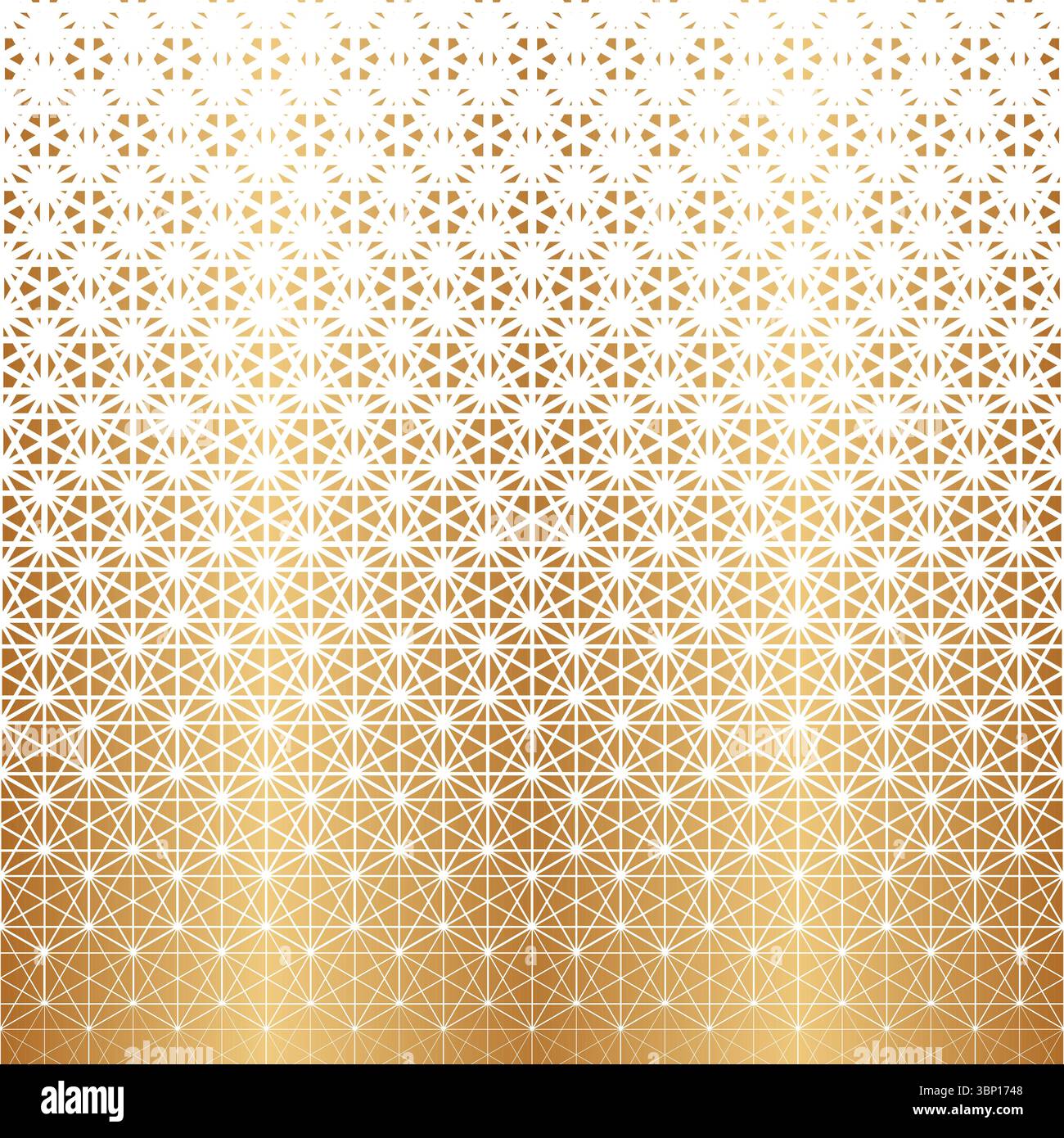 Schema di dissolvenza. Oro forma astratta degradata isolata su sfondo bianco. Sfumatura del bordo geometrico dei mezzitoni dorati. Sfumatura sfumatura texture contemporanea Illustrazione Vettoriale