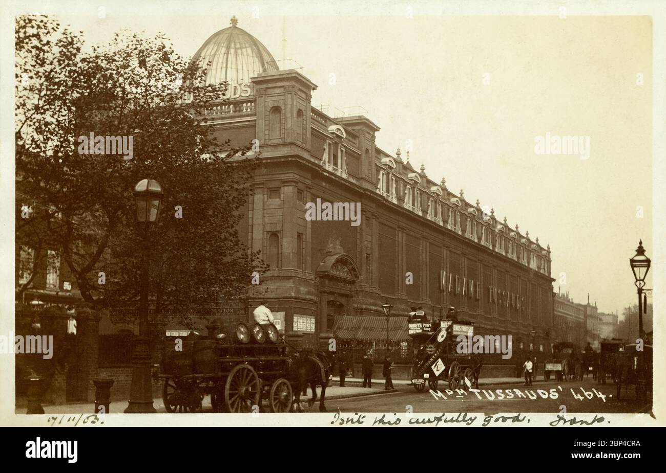 Cartolina d'epoca di Madame Tussauds, Londra, Regno Unito Foto Stock