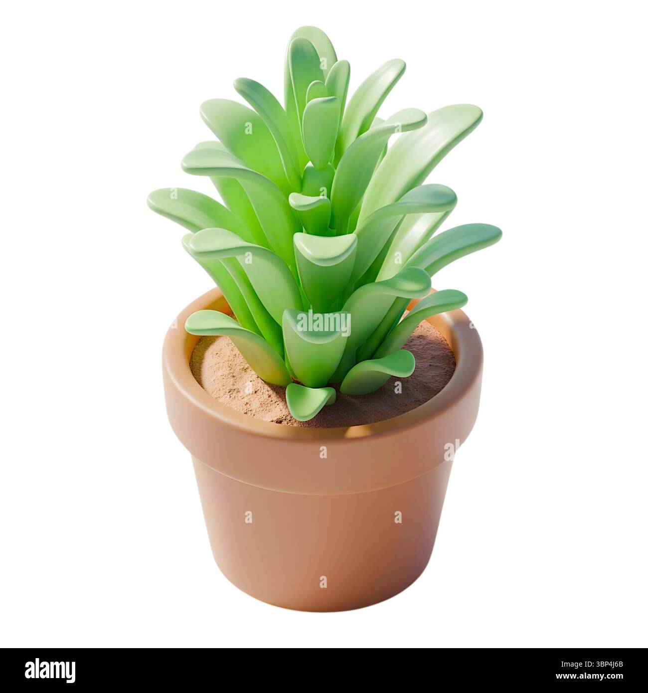 Rendering 3D minimalista in un rendering morbido e fluido Foto Stock