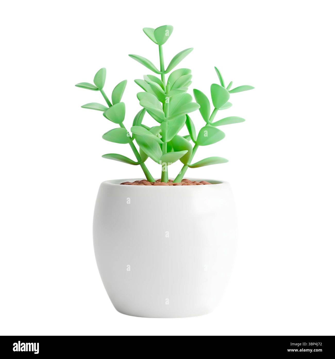 Rendering 3D minimalista in un rendering morbido e fluido Foto Stock