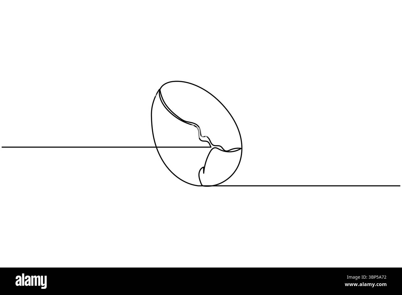 Semplice illustrazione di uova di pasqua in un'unica linea continua, isolata su sfondo bianco Illustrazione Vettoriale