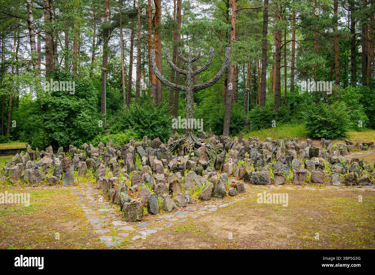 Monumento ebraico a Rumbula a riga, Lettonia Foto Stock