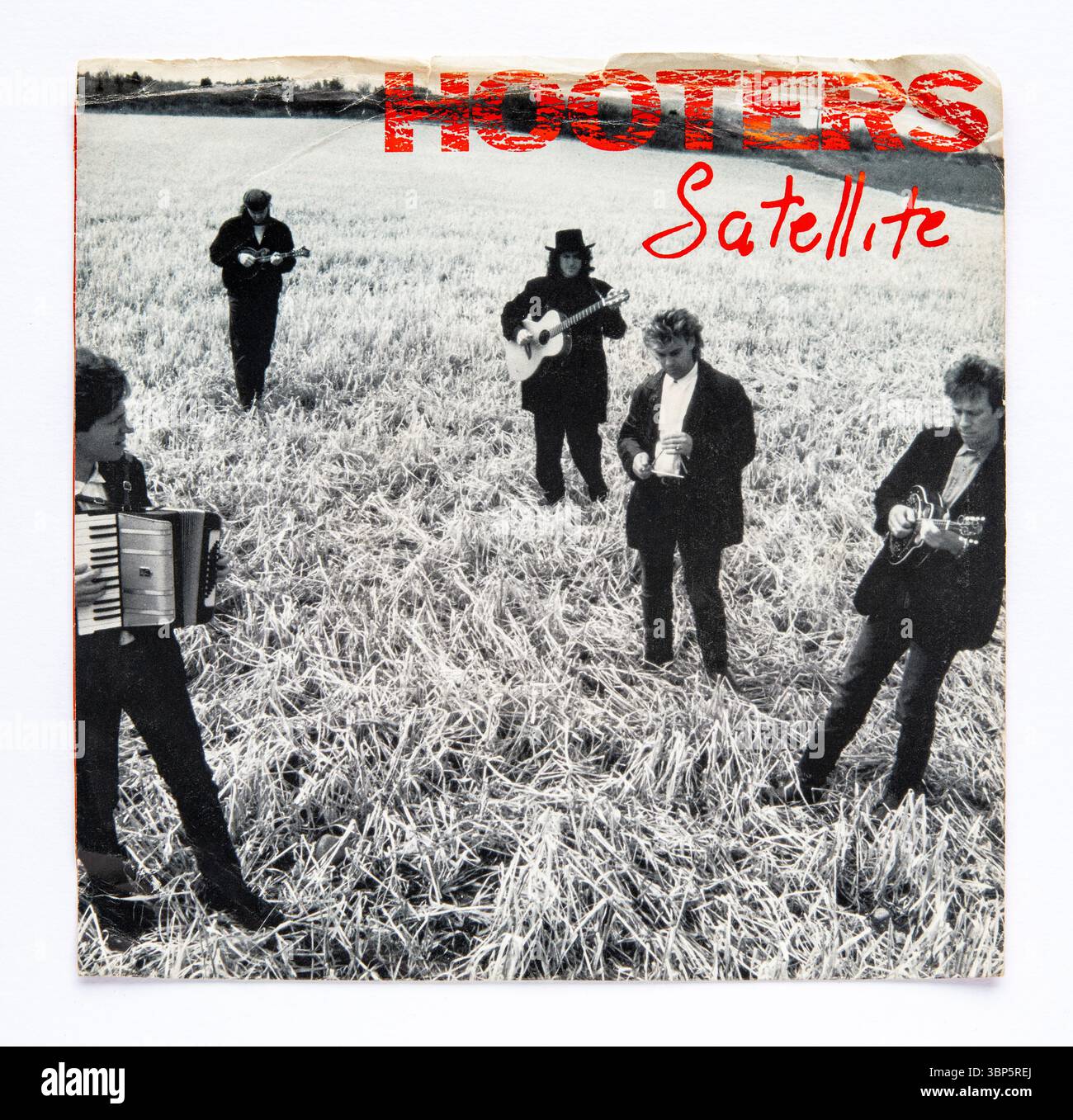 Copertina della versione singola da sette pollici di satellite by the Hooters, pubblicata nel 1987 Foto Stock