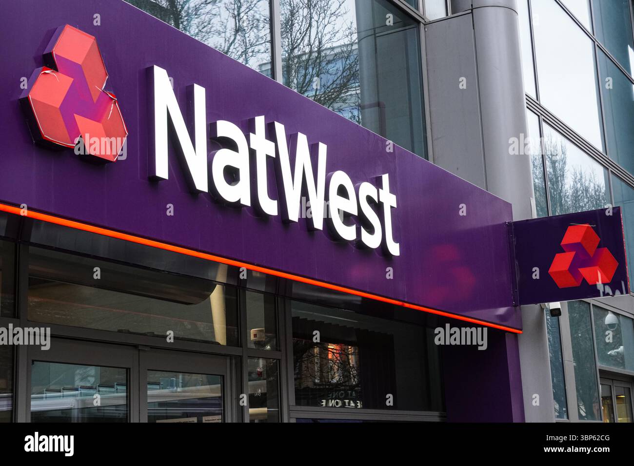 Filiale NatWest Bank, Londra Inghilterra Regno Unito Foto Stock