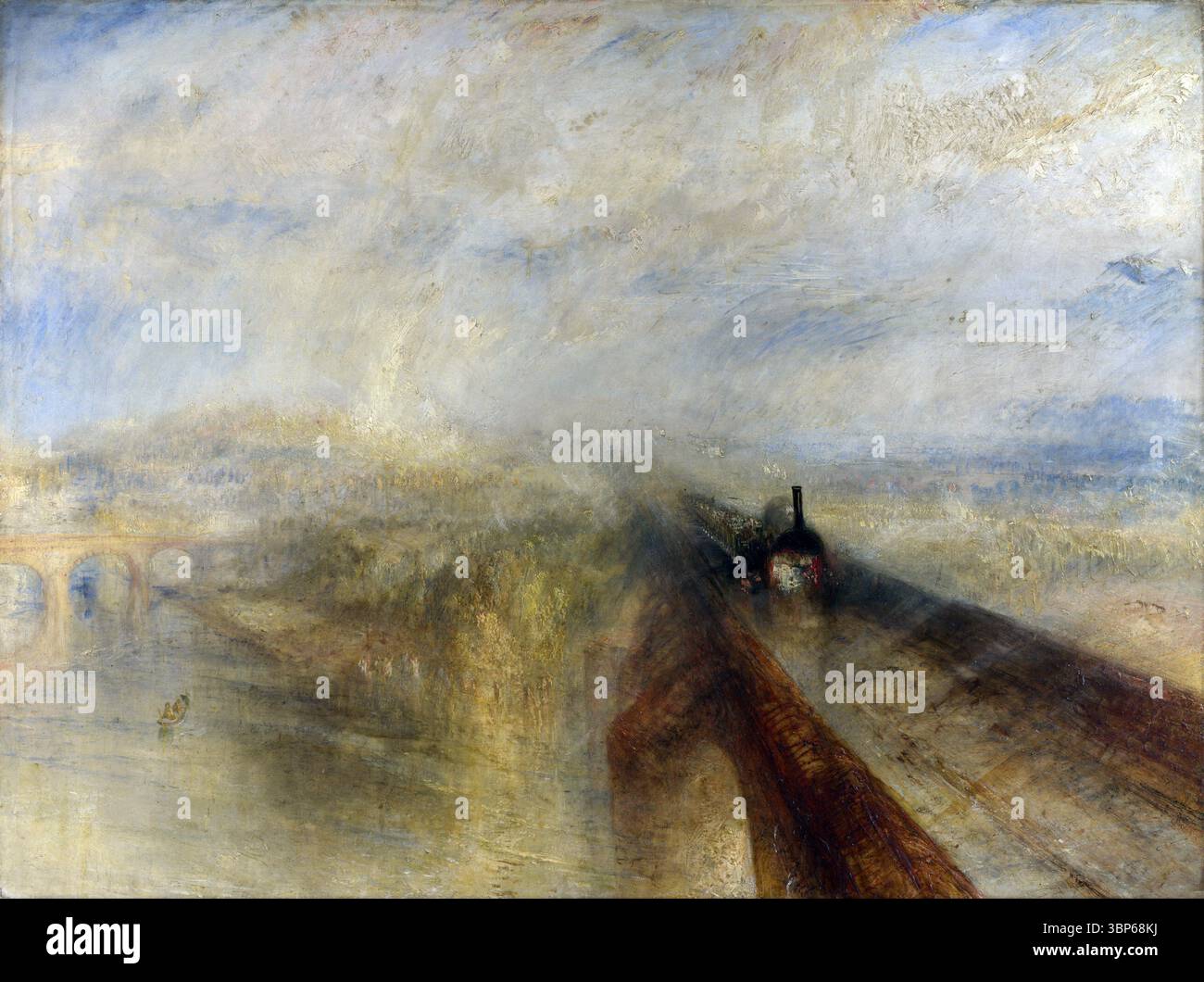 Pioggia, vapore e velocità - The Great Western Railway, 1844, dipinto di J. M. W. Turner Foto Stock