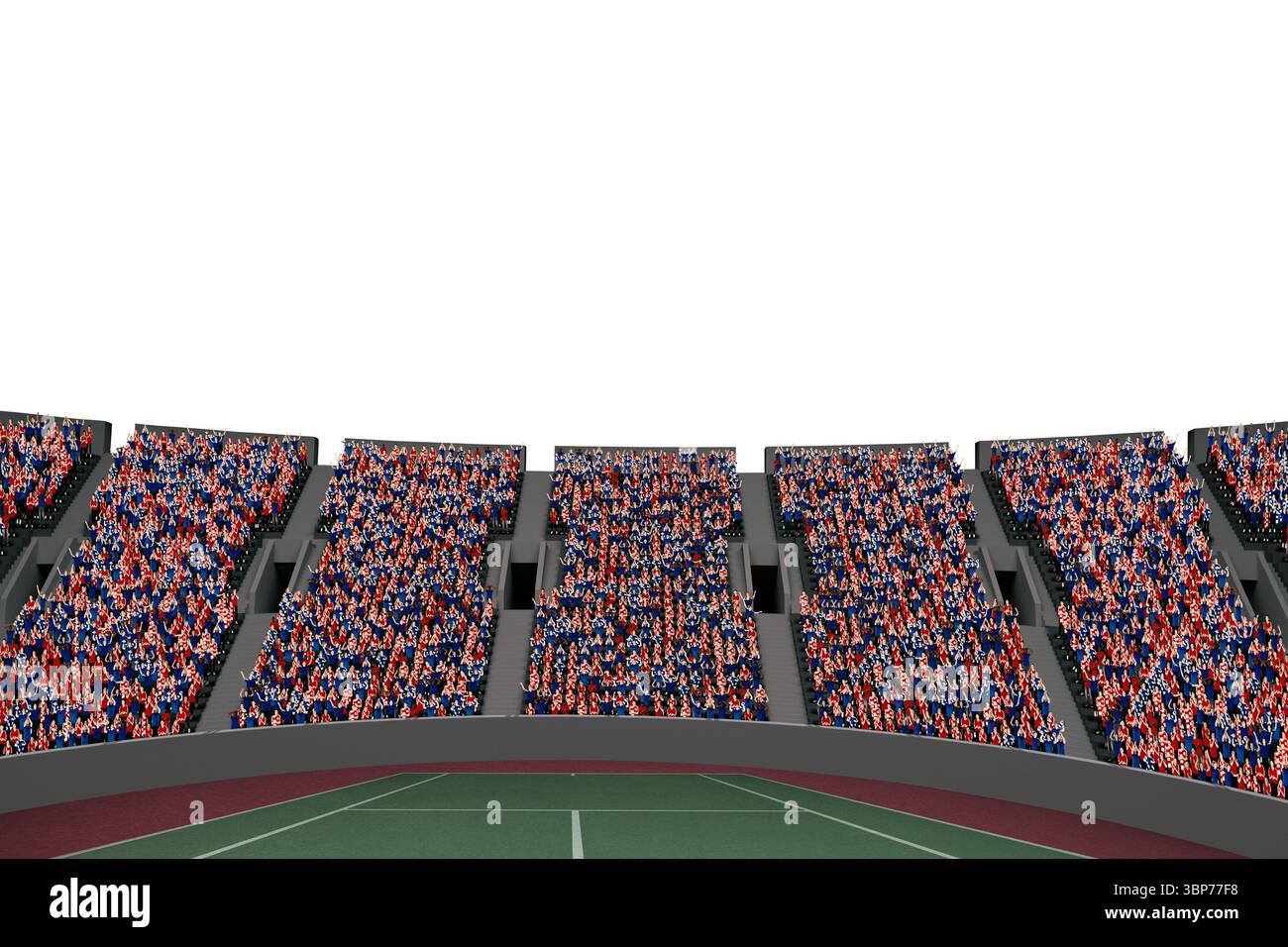 Immagine generata digitalmente dello spettatore allo stadio Foto Stock