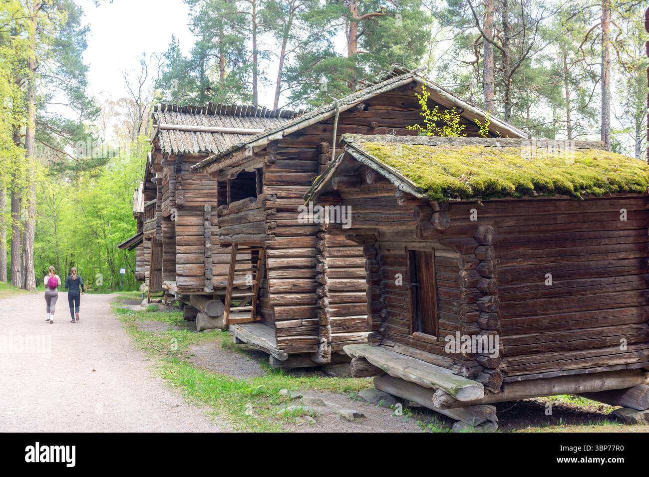 Magazzini occidentali presso il Museo all'aperto Seurasaari (Seurasaaren ulkomuseo), Meilahti, città di Helsinki, regione Uusimaa (Nyland), Repubblica di Finlandia Foto Stock
