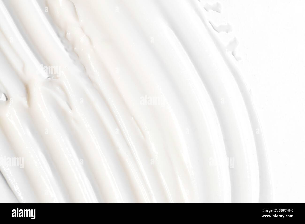 Texture crema di bellezza. Lozione bianca, idratante, cosmetici per la cura della pelle sfondo applicazione Foto Stock