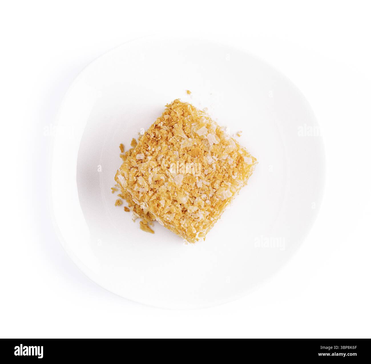 Cibo, Scheibe Napoleonkuchen von oben gesehen Foto Stock