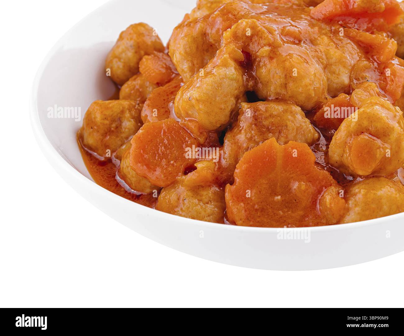 Cibo, Tiftels in salsa di carote in una ciotola Foto Stock