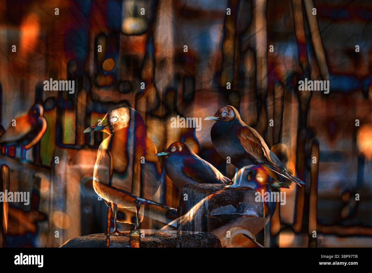 Abstract : City Birds in a Dream Foto Stock