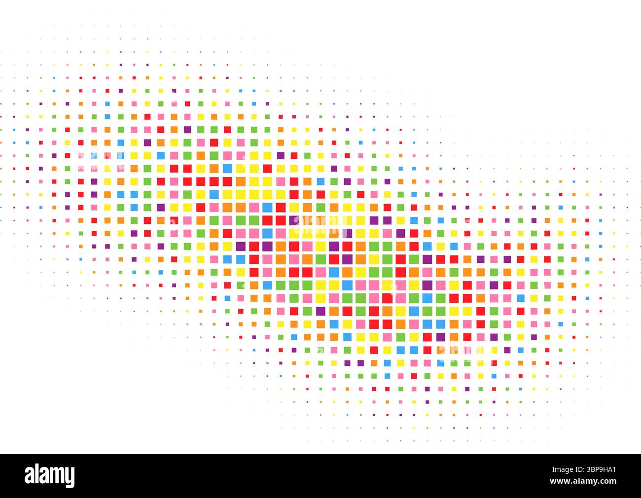 Sfondo astratto con un colorato design a pixel quadrati Illustrazione Vettoriale