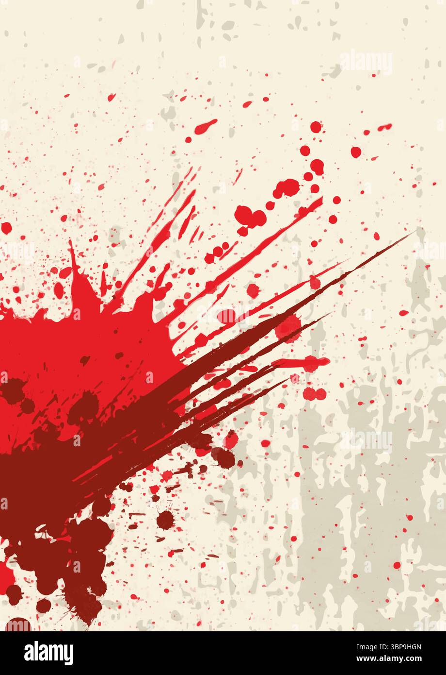 Sfondo astratto con un design a spruzzo di vernice rossa grunge Illustrazione Vettoriale