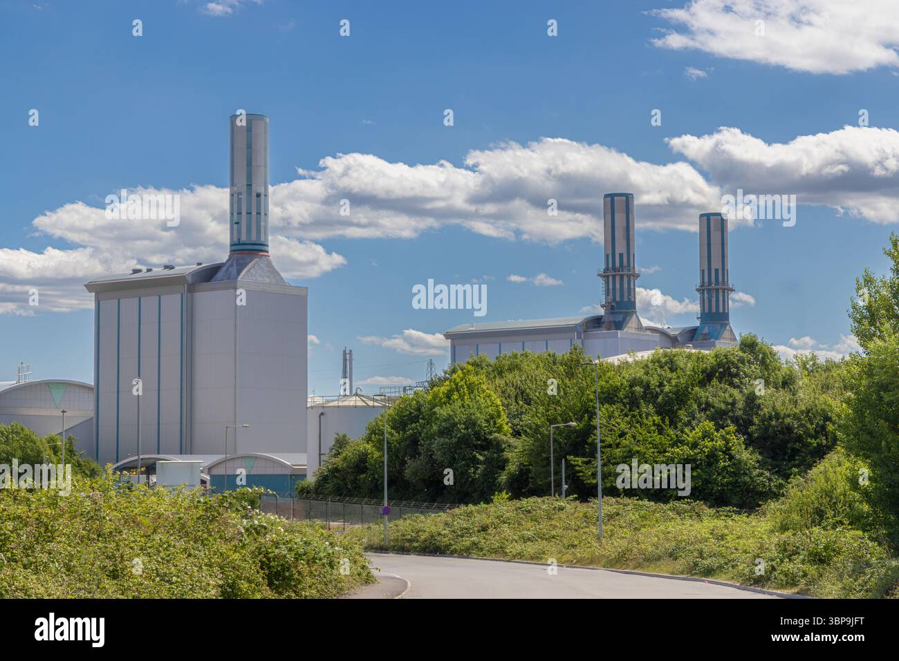 Seabank Power Station, centrale elettrica alimentata a gas a Hallen Marsh, accanto all'estuario del fiume Severn a Bristol, Regno Unito. Foto Stock