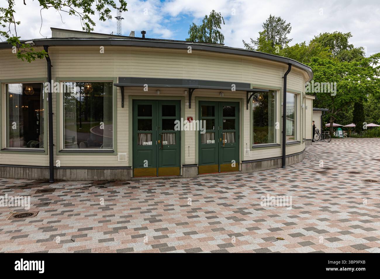 Kaisaniemi Helsinki. Caffè Cajsan Helmi. Il più antico edificio di ristoranti della Finlandia. Foto Stock