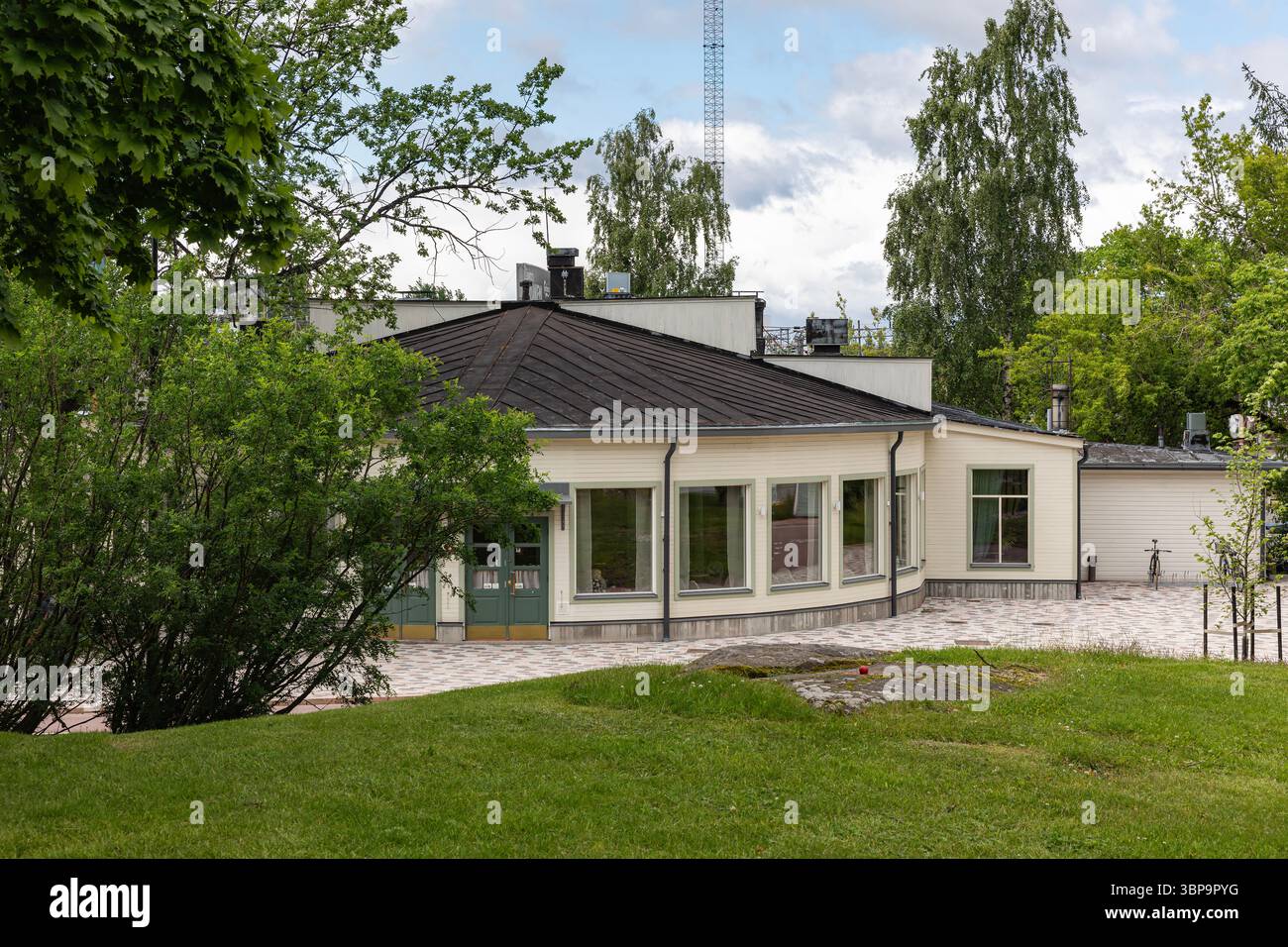 Kaisaniemi Helsinki. Caffè Cajsan Helmi. Il più antico edificio di ristoranti della Finlandia. Foto Stock
