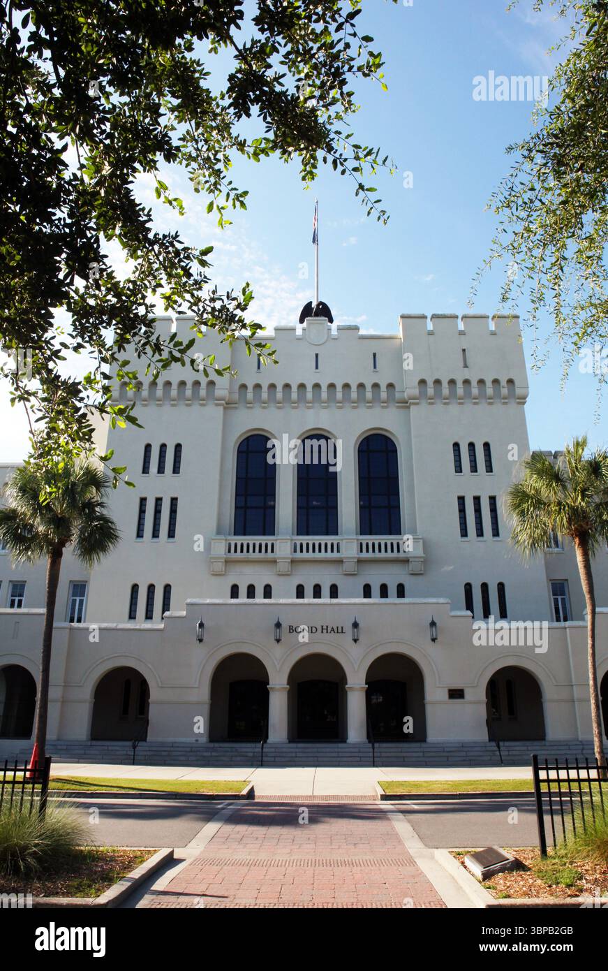 Una vista della Cittadella, del Military College of South Carolina, a Charleston, South Carolina Foto Stock