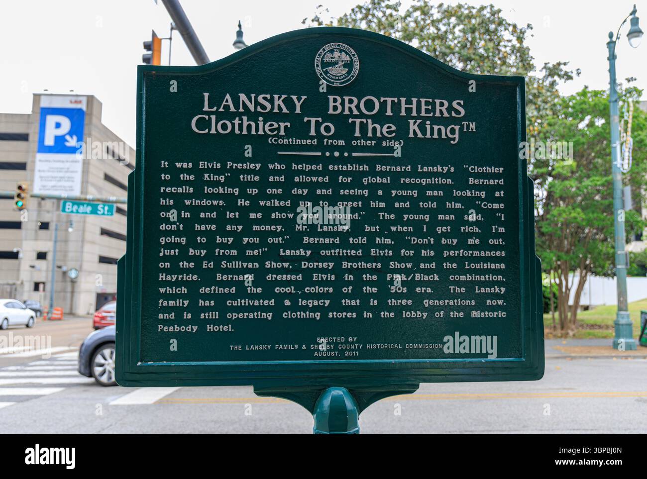 Lansky Brothers si trova all'incrocio tra Beale Street e South 2nd Street, Memphis, Tennessee Foto Stock