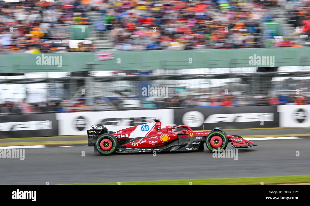 Charles Leclerc, Ferrari, durante la Formula 1, Qatar. 6 luglio 2025. Airways Gran Premio di Gran Bretagna a Silverstone, Northamptonshire, Regno Unito. Crediti: LFP/Alamy Live News Foto Stock