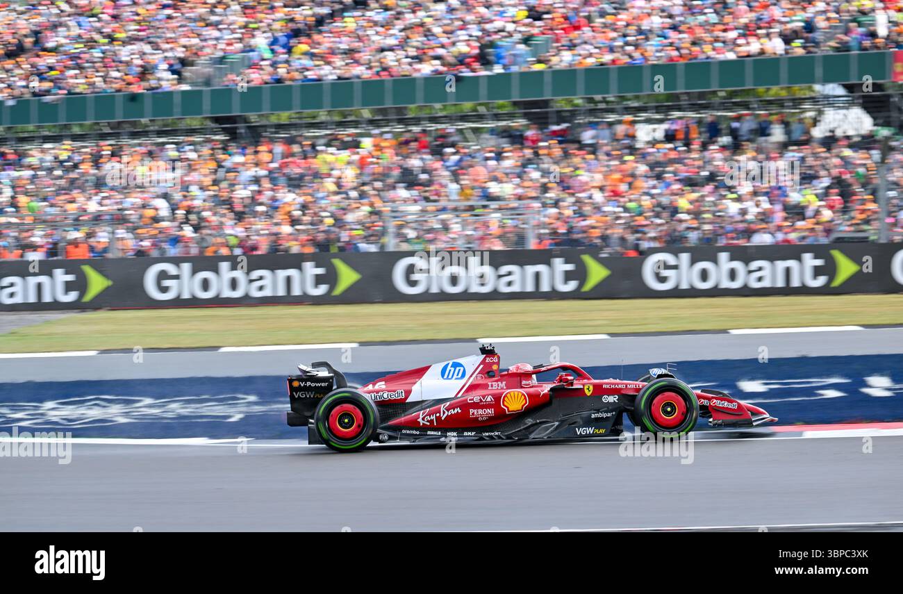 Charles Leclerc, Ferrari, durante la Formula 1, Qatar. 6 luglio 2025. Airways Gran Premio di Gran Bretagna a Silverstone, Northamptonshire, Regno Unito. Crediti: LFP/Alamy Live News Foto Stock