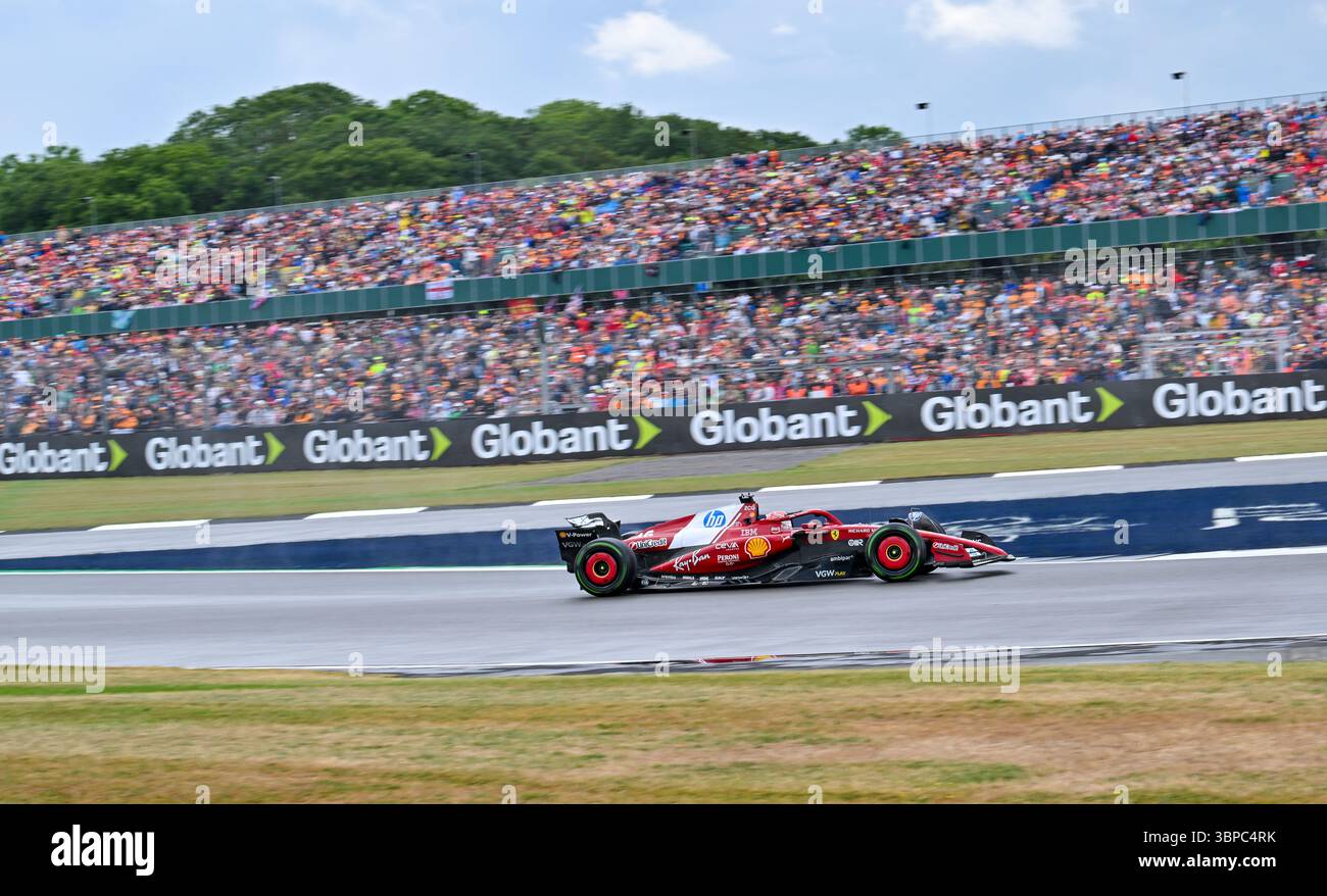 Charles Leclerc, Ferrari, durante la Formula 1, Qatar. 6 luglio 2025. Airways Gran Premio di Gran Bretagna a Silverstone, Northamptonshire, Regno Unito. Crediti: LFP/Alamy Live News Foto Stock