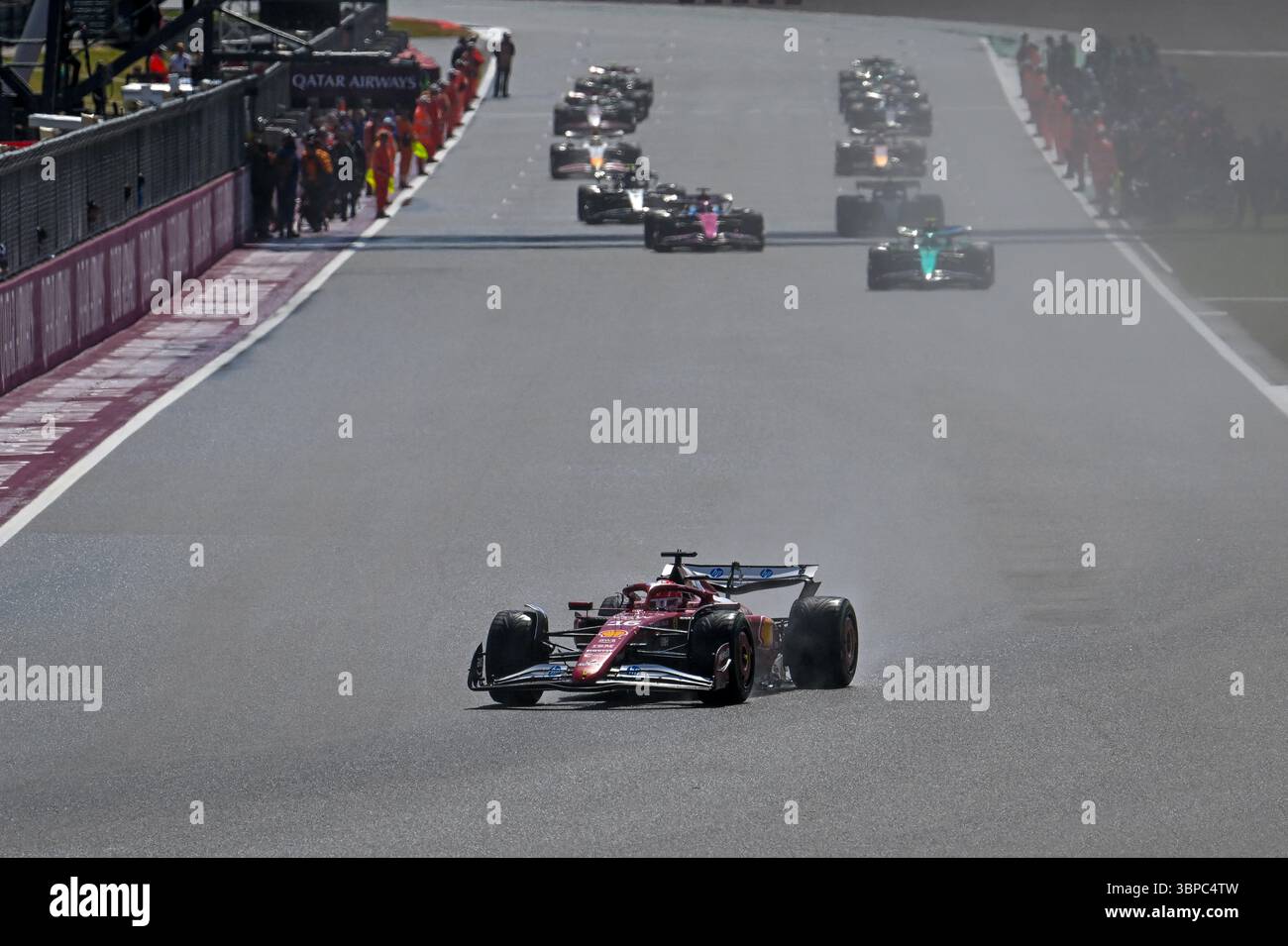 Charles Leclerc, Ferrari, durante la Formula 1, Qatar. 6 luglio 2025. Airways Gran Premio di Gran Bretagna a Silverstone, Northamptonshire, Regno Unito. Crediti: LFP/Alamy Live News Foto Stock