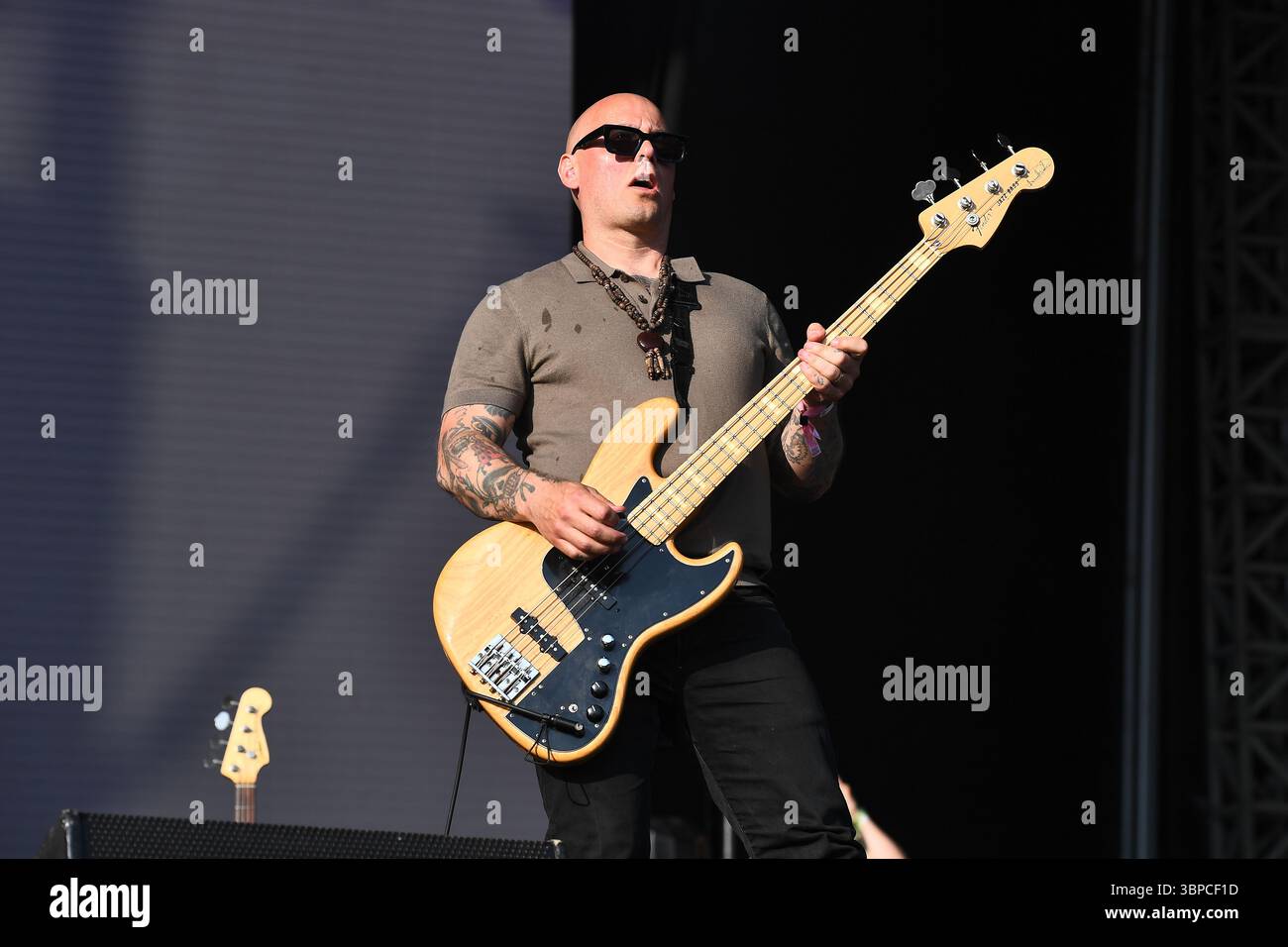 LONDRA, INGHILTERRA - MAGGIO 27: Henrik Höckert di "Viagra Boys" che si esibisce al Wide Awake Festival, Brockwell Park, Brixton il 27 maggio 2023 a Londra, Inghilterra. CAP/Mar ©Mar/Capital Pictures Foto Stock