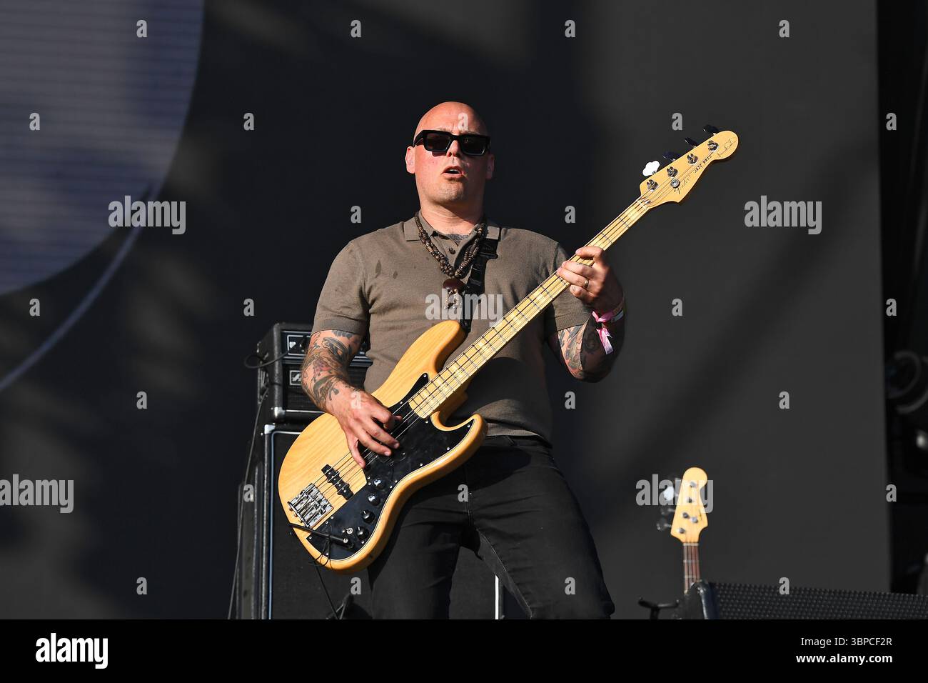 LONDRA, INGHILTERRA - MAGGIO 27: Henrik Höckert di "Viagra Boys" che si esibisce al Wide Awake Festival, Brockwell Park, Brixton il 27 maggio 2023 a Londra, Inghilterra. CAP/Mar ©Mar/Capital Pictures Foto Stock