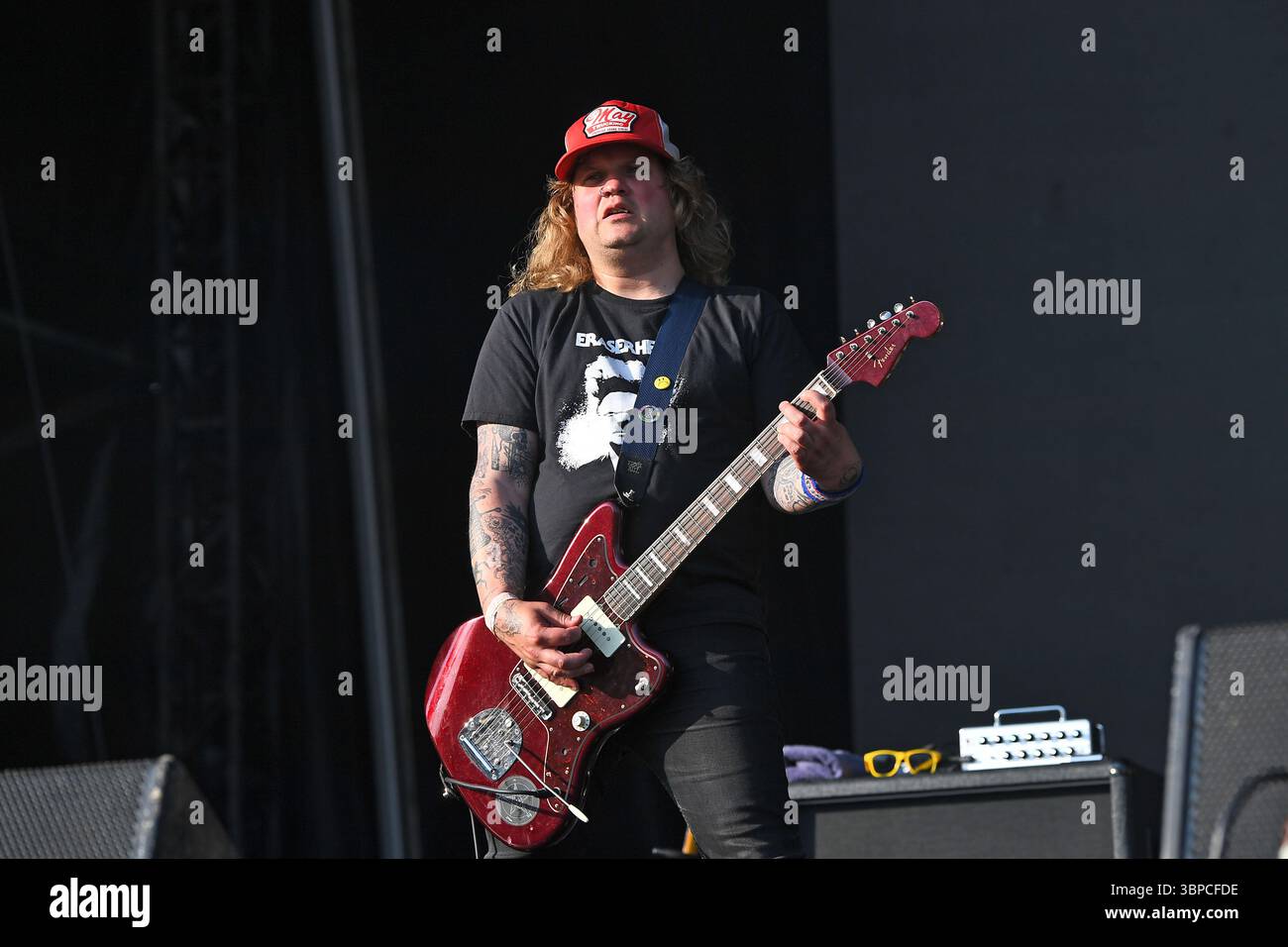 LONDRA, INGHILTERRA - MAGGIO 27: Henrik Palm dei «Viagra Boys» si esibisce al Wide Awake Festival, Brockwell Park, Brixton il 27 maggio 2023 a Londra, Inghilterra.CAP/Mar ©Mar/Capital Pictures Foto Stock