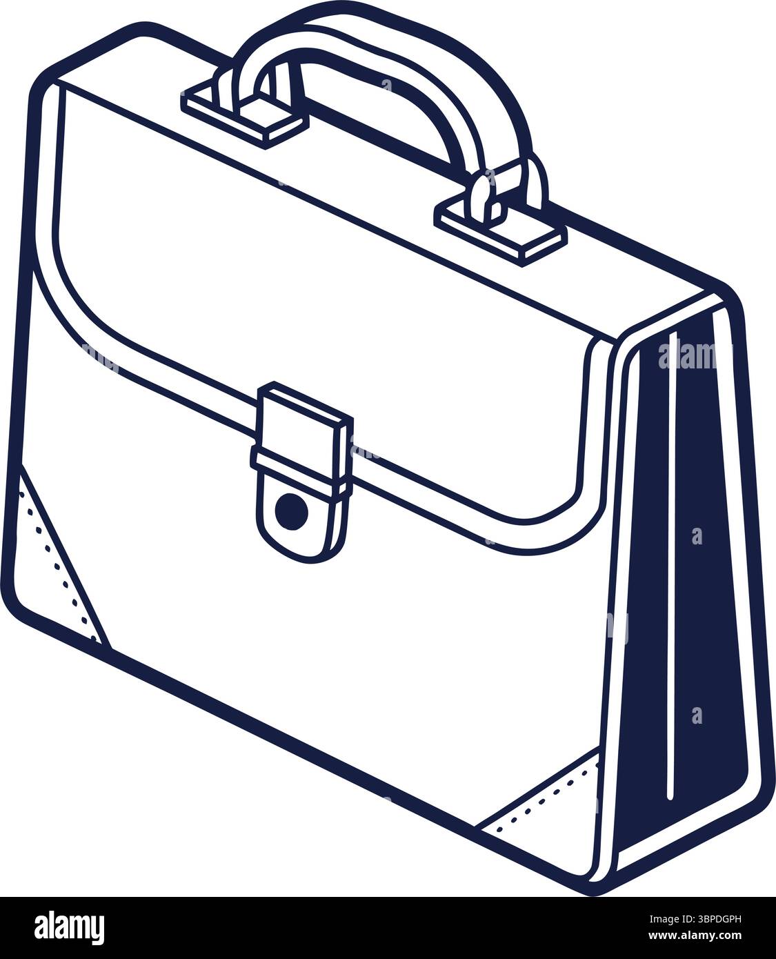 Borsa portadocumenti da lavoro classica per ufficio professionale tradizionale Illustrazione Vettoriale