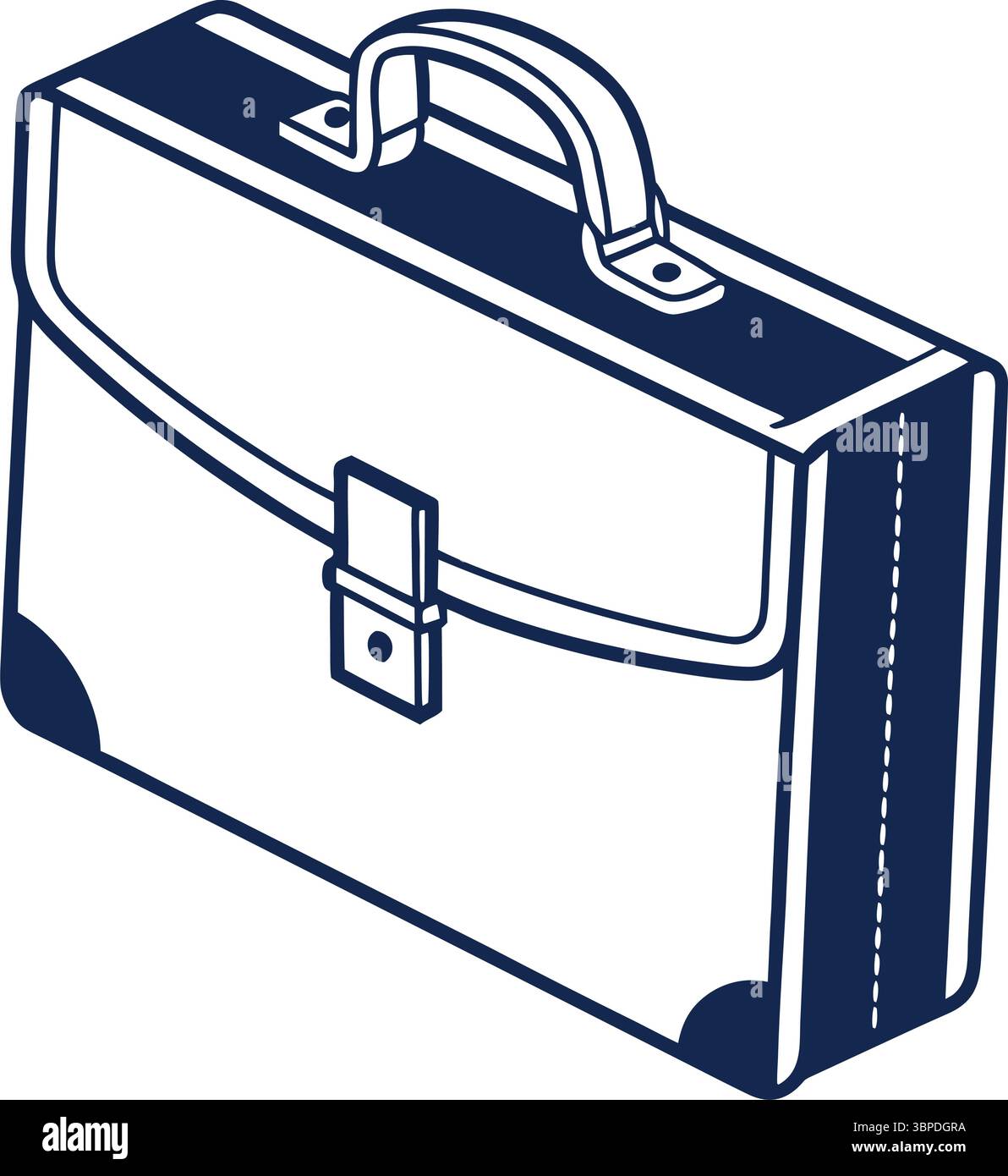 Borsa portadocumenti aziendale in pelle classica per ufficio professionale Executive Business Illustrazione Vettoriale