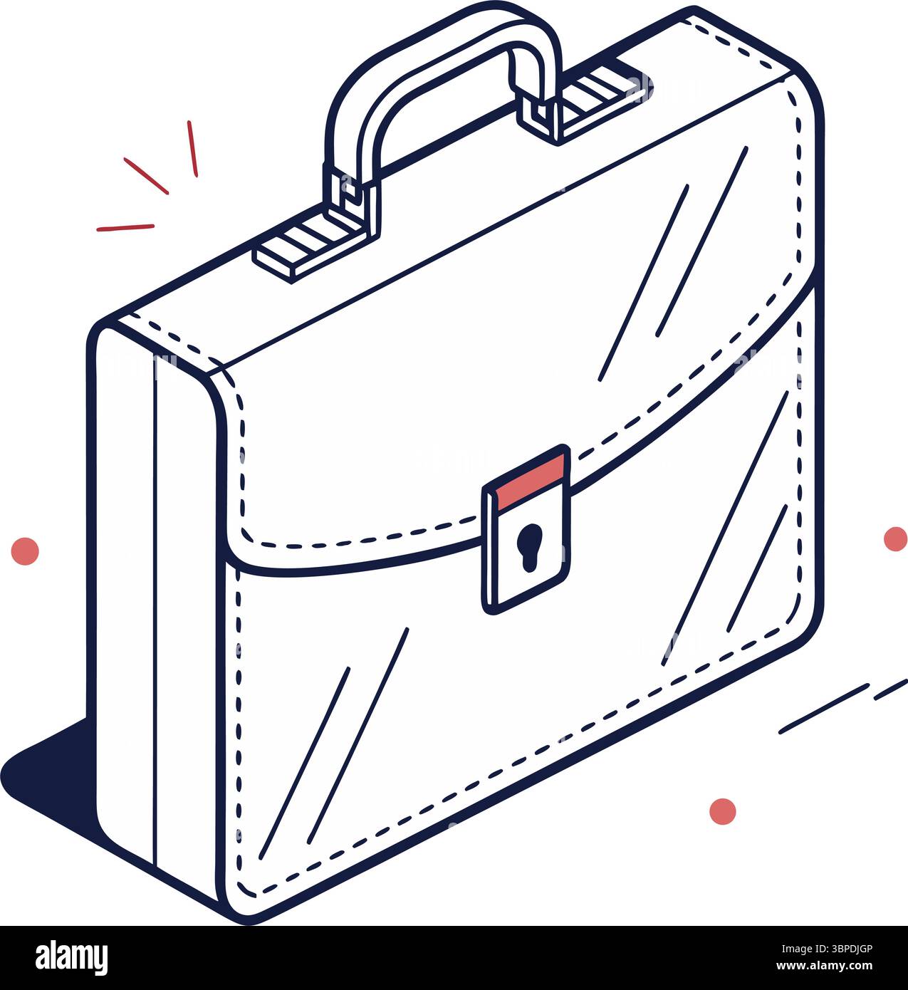 Moderno computer laptop Business Briefcase Professional Office Work Technology CAS Illustrazione Vettoriale