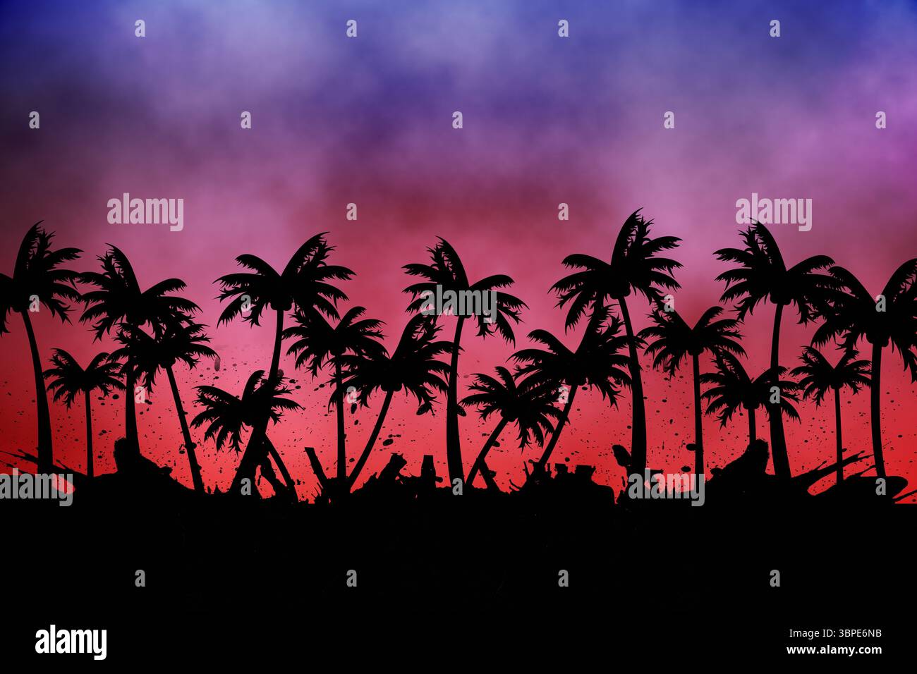 Generati digitalmente Palm tree background Foto Stock