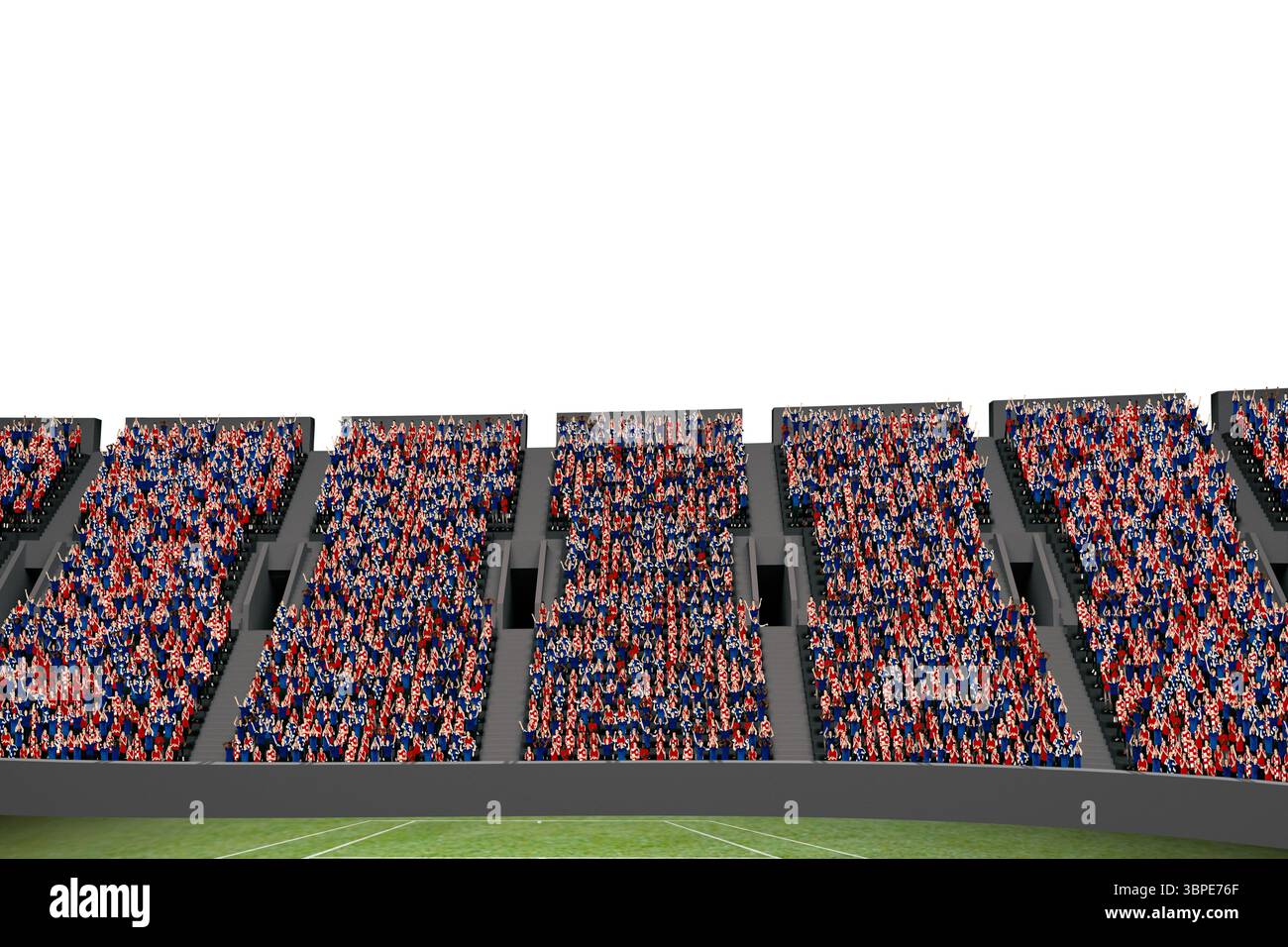 Immagine generata digitalmente della folla allo stadio Foto Stock