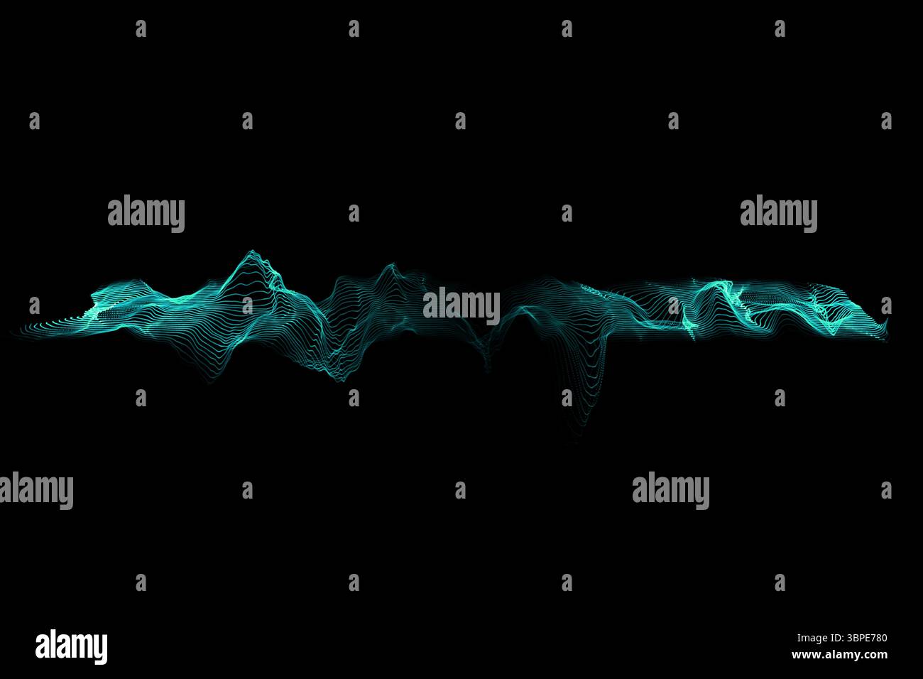 Sfondo nero brillante verde astratto Foto Stock