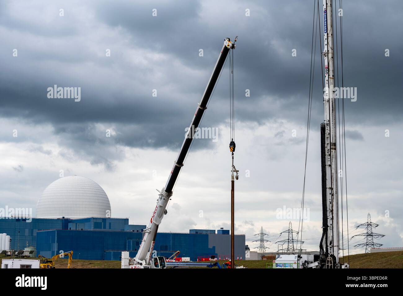 Cantiere Sizewell C Suffolk Foto Stock