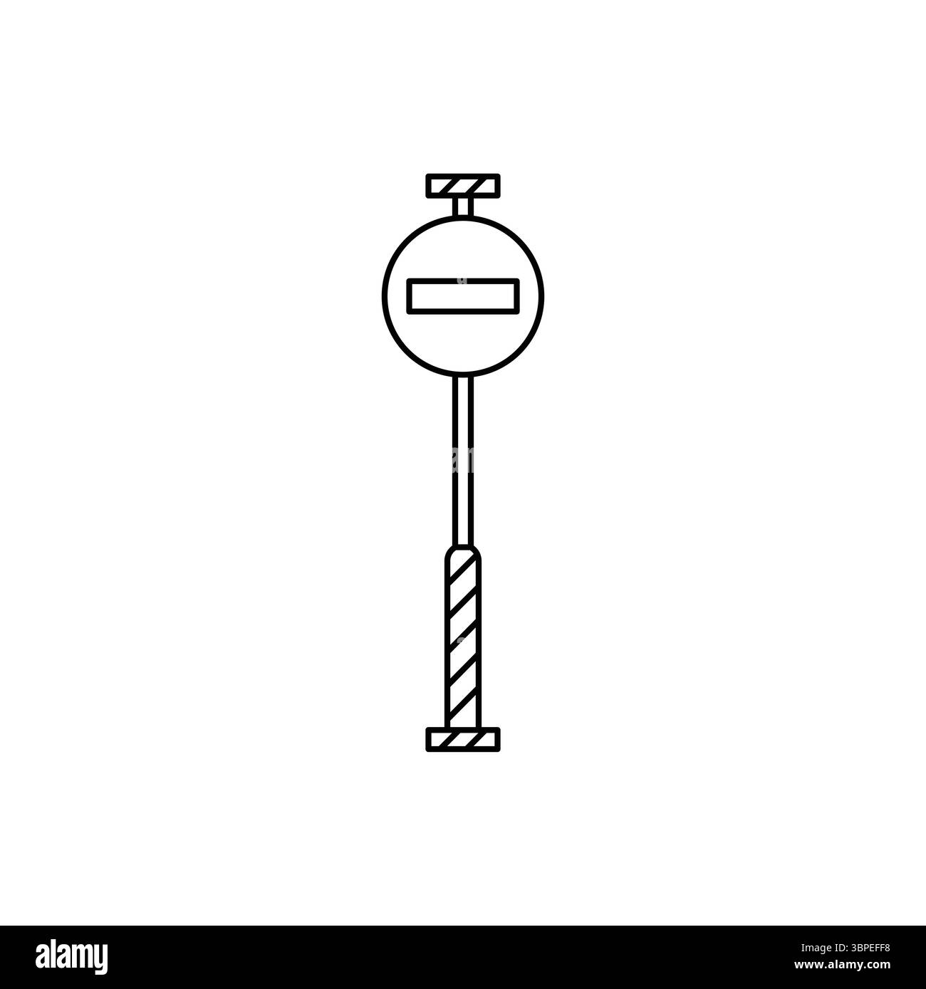 Illustrazione minimalista di un segnale di stop, perfetta per temi di sicurezza stradale e proibizionismo. Illustrazione Vettoriale