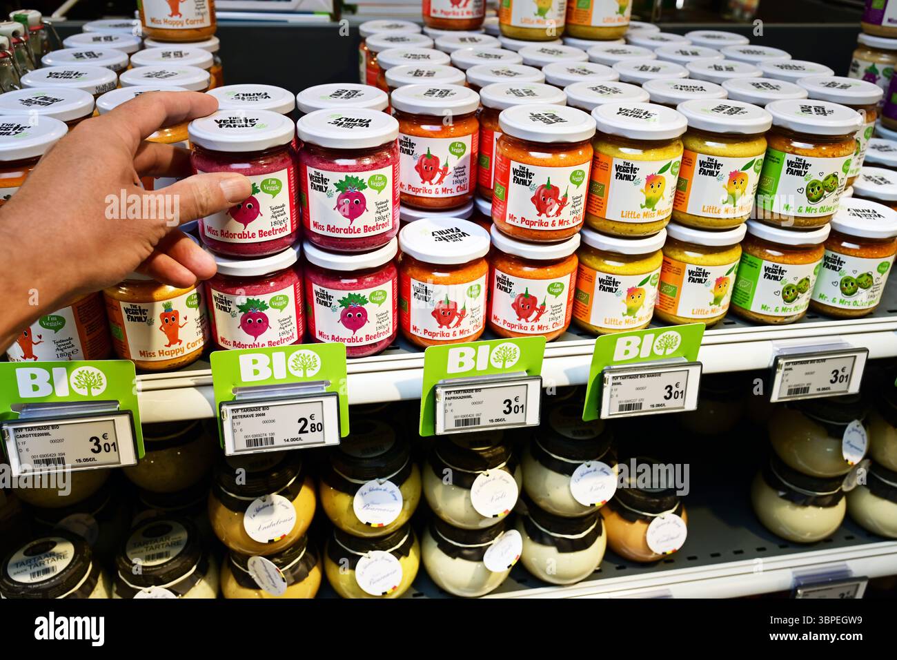 spalmazione biologica a base di frutta o verdura Foto Stock