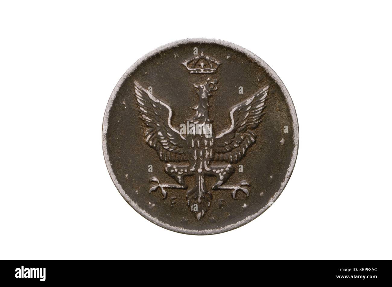 Moneta Polish10 Fenigow Foto Stock