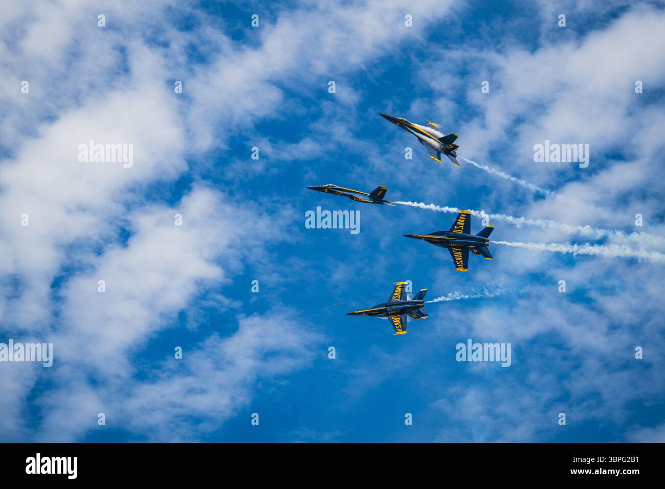 Foto dei Blue Angels scattate durante il Chippewa Valley Air Show del 2025, a Chippewa Falls, WISCONSIN. Foto Stock