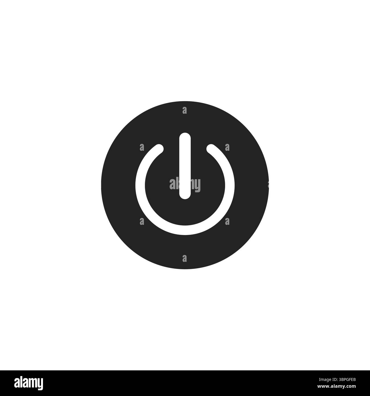 Icone del pulsante di accensione in formato contorno, nero fisso e rosso che rappresentano l'interruttore di accensione/spegnimento, il controllo, l'energia, l'avvio, lo spegnimento, e interfaccia digitale Illustrazione Vettoriale