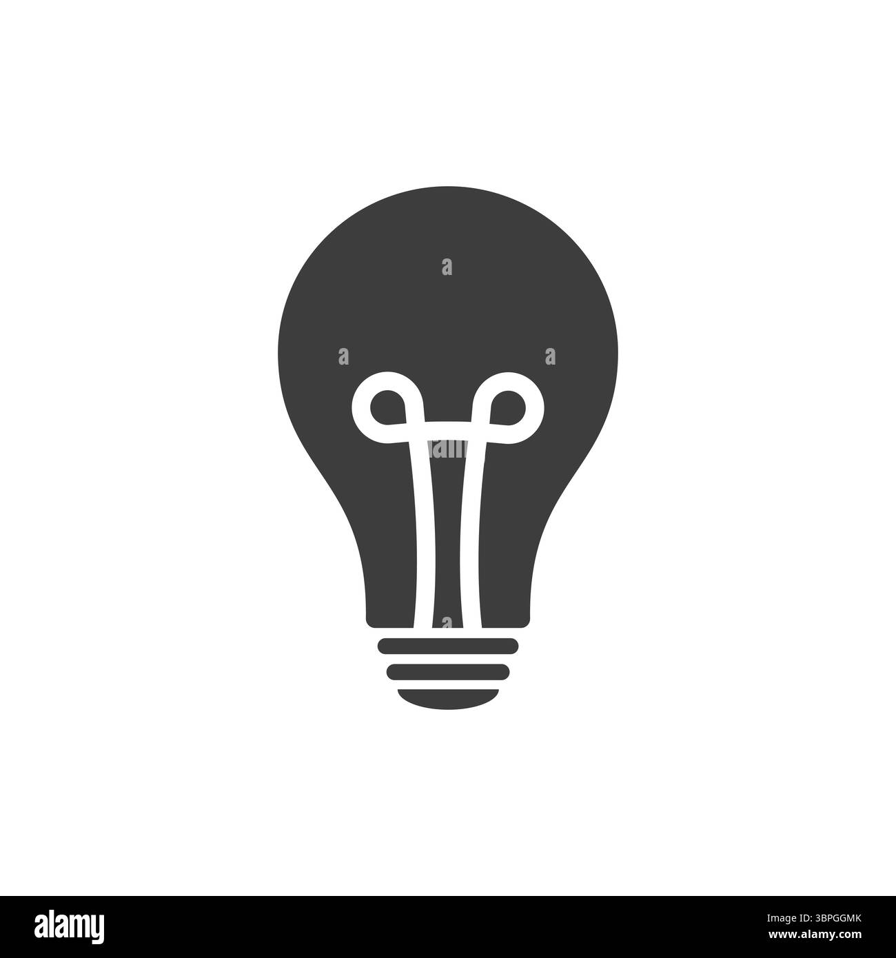 Icone delle lampadine che rappresentano idee, innovazione, creatività, energia e soluzioni in varianti nere, grigie e gialle su sfondo bianco Illustrazione Vettoriale