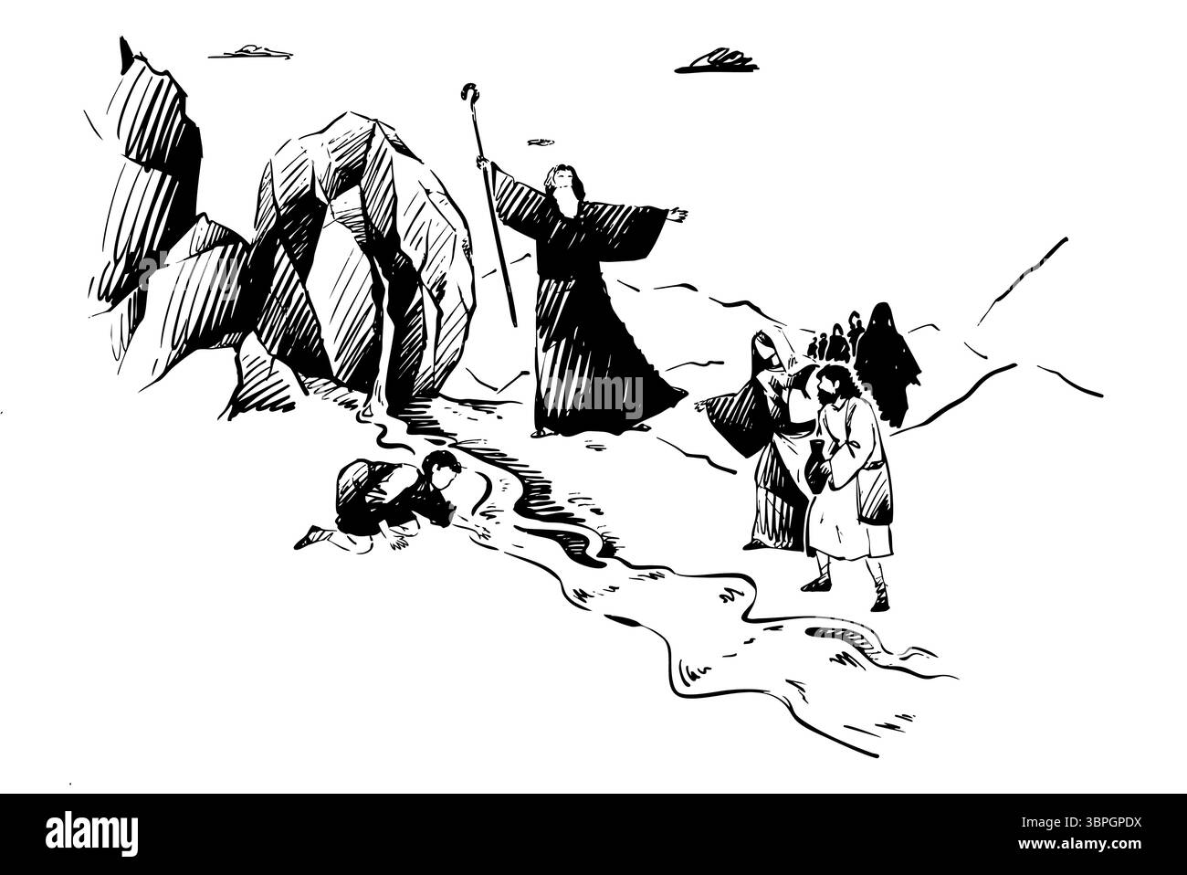 Un misterioso incontro su Rocky Terrain ti aspetta, pieno di meraviglie e avventure uniche Foto Stock