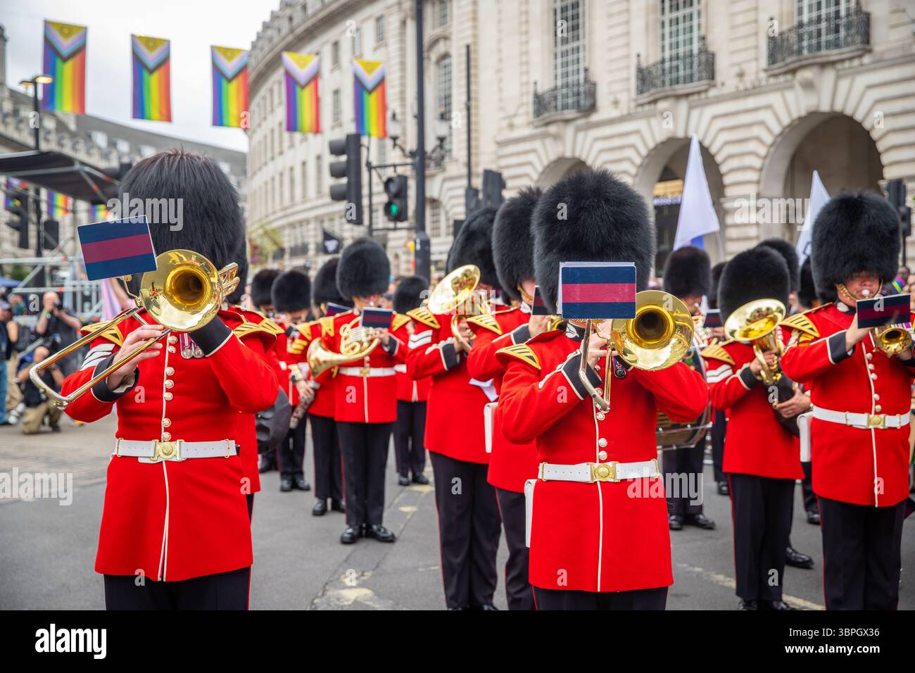 Banda militare al Pride di Londra 2025 Foto Stock